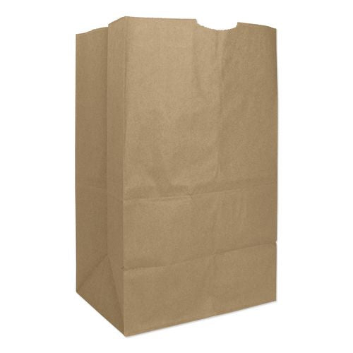 Image of Ross & Wallace Paper Products 130321500PK/BL Grocery Paper Bags, 20# Squat Size, Extra-Heavy-Duty, 60# Basis Weight, 8.13" x 5.88" x 12.5", Kraft, 500/Bundle
