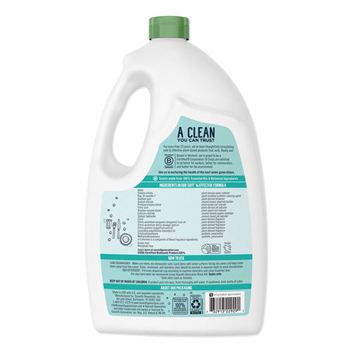Image of Seventh Generation® SEV 22929CT Natural Auto Dishwasher Gel, Ultra Power Plus, Fresh Citrus, 65 oz Bottle, 6/Carton