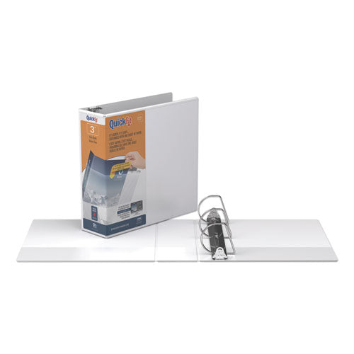 Image of Stride 8705-00 Quickfit D-Ring View Binder, 3 Rings, 3" Capacity, 11 X 8.5, White