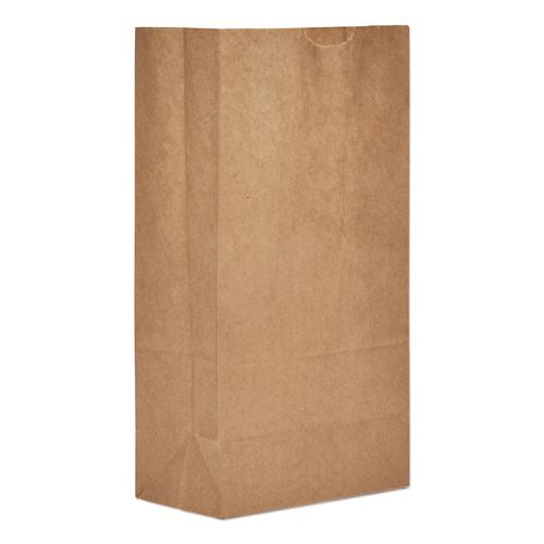 Image of Ross & Wallace Paper Products 130305500PK/BL Grocery Paper Bags, 5# Size, Extra-Heavy-Duty, 50# Basis Weight, 5.25" x 3.38" x 10.94", Kraft, 500/Bundle