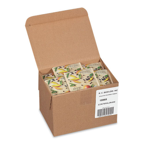 Image of BigelowÂ® steep Cafe Organic Green Tea, Tropical, 50 Bags/Carton