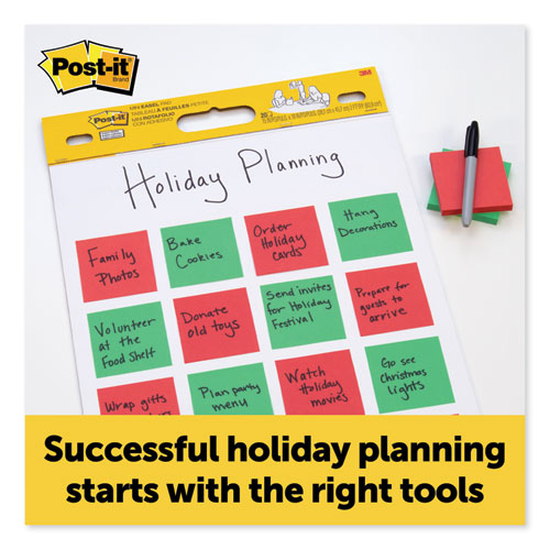 Image of Post-it® Easel Pads Super Sticky 577SS-2PK Vertical-Orientation Self-Stick Easel Pads, Unruled, (20) White 15" x 18" Sheets, 2/Pack