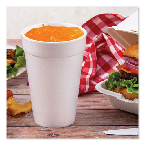 Image of Dart® 16J16 Foam Drink Cups, 16 oz., White, 25/Bag, 40 Bags/Carton