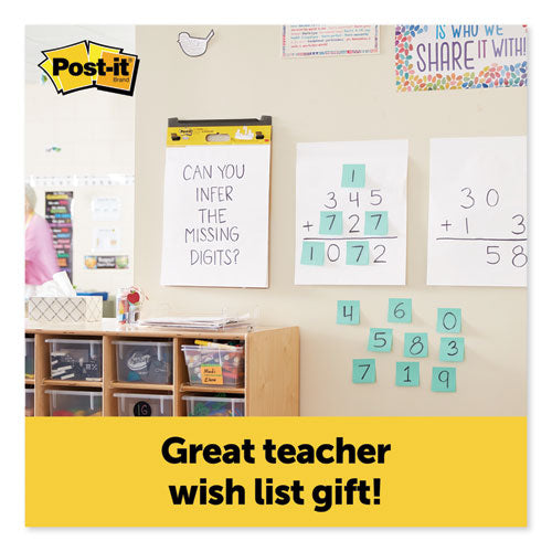 Image of Post-it® Easel Pads Super Sticky 577SS-2PK Vertical-Orientation Self-Stick Easel Pads, Unruled, (20) White 15" x 18" Sheets, 2/Pack