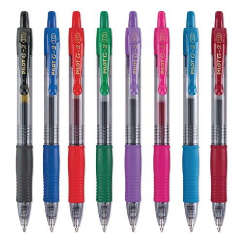 Image of Pilot® 31654 G2 Premium Gel Pen Convenience Pack, Retractable, Bold 1 Mm, Assorted Ink And Barrel Colors, 8/pack