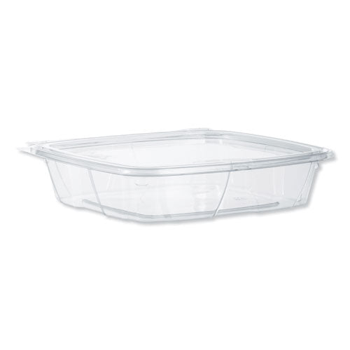 Image of Dart® CH35DEF ClearPac SafeSeal Tamper-Resistant/Evident Containers, Flat Lid, 35 oz, Clear, Plastic, 100/Bag, 2 Bags/Carton