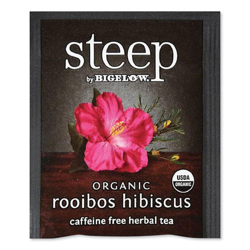 Image of Bigelow® RCB17713 Steep Tea, Rooibos Hibiscus Herbal Tea, 0.08 Oz Tea Bag, 20/box