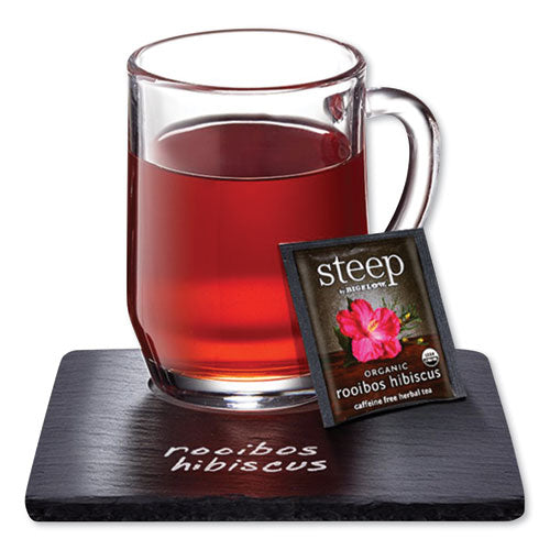 Image of Bigelow® RCB17713 Steep Tea, Rooibos Hibiscus Herbal Tea, 0.08 Oz Tea Bag, 20/box