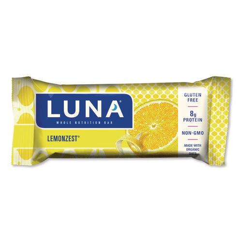 Image of LUNA® Bar CCC210004 Whole Nutrition Bar, Lemon Zest, 1.69 Oz Bar, 15 Bars/box