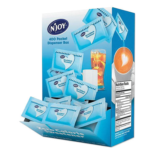 Image of N'Joy 83219 Blue Aspartame Artificial Sweetener, 0.04 oz Packet, 400/Box
