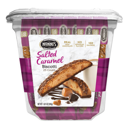 Image of Nonni's® NSD97920 Biscotti, Salted Caramel, 0.85 Oz Individually Wrapped, 25/pack