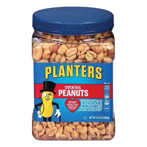 Image of PlantersÂ® Cocktail Peanuts, Salted, 35 Oz Canister