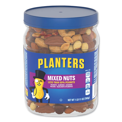 Image of Planters® GEN01857 Salted Mixed Nuts, 27 Oz Canister