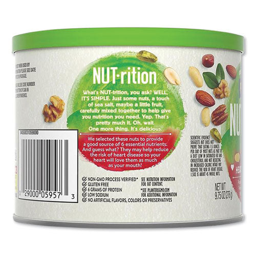 Image of Planters® GEN05957 Nut-Rition Heart Healthy Mix, 9.75 Oz Can