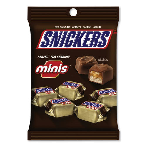 Image of Snickers® MMM01502 Minis Size Chocolate Bars, Milk Chocolate, 4.4 Oz Pack, 12 Packs/carton