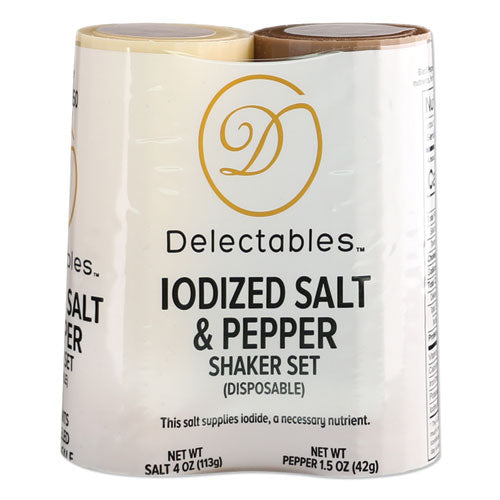 Image of Delectables® SUG60359 Salt And Pepper Shaker Combo, 4 Oz Salt Dispenser And 1.5 Oz Pepper Dispenser