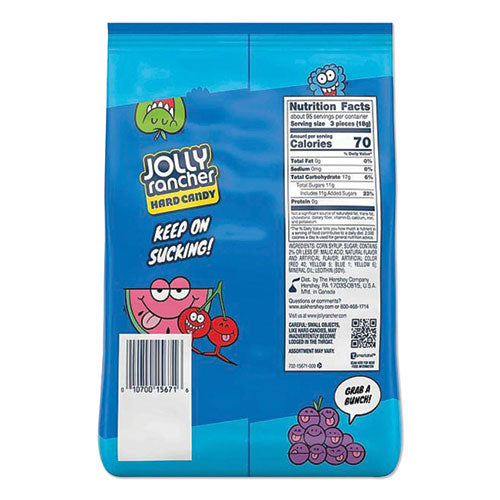 Image of Jolly Rancher® HEC15677 Original Hard Candy, Assorted, Individually Wrapped, 60 oz