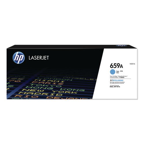 Image of HP W2011A HP 659a, (w2011a) Cyan Original Laserjet Toner Cartridge