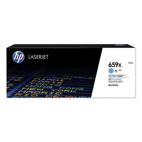 Image of HP W2011X HP 659x, (w2011x) High-Yield Cyan Original Laserjet Toner Cartridge