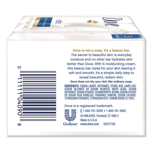 Image of Dove® 04090CT White Beauty Bar, Light Scent, 3.17 Oz, 12/carton