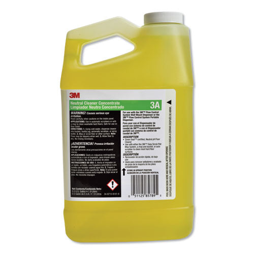 Image of 3M 3A Neutral Cleaner Concentrate 3a, Fresh Scent, 0.5 Gal Bottle, 4/carton