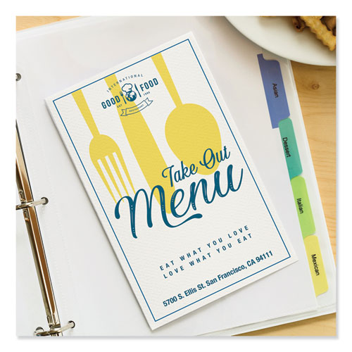 Image of Avery® 03378 Half-Fold Greeting Cards with Envelopes, Inkjet, 65 lb, 5.5 x 8.5, Textured Uncoated White, 1 Card/Sheet, 30 Sheets/Box