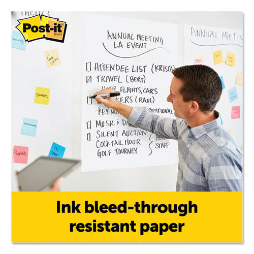 Image of Post-it® Easel Pads Super Sticky 559 VAD20 3PK Vertical-Orientation Self-Stick Easel Pads, Unruled, (30) White 25 x 30 Sheets, 3/Pack