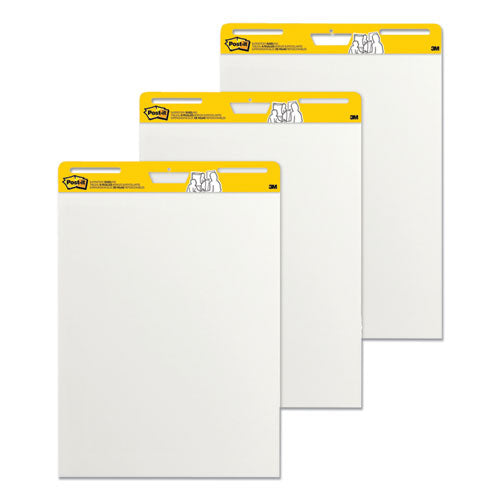Image of Post-it® Easel Pads Super Sticky 559 VAD20 3PK Vertical-Orientation Self-Stick Easel Pads, Unruled, (30) White 25 x 30 Sheets, 3/Pack