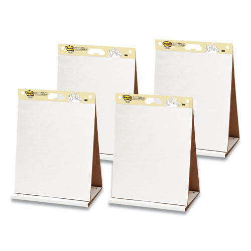 Image of Post-it® Easel Pads Super Sticky 563 VAD 4PK Original Tabletop Easel Pad with Self-Stick Sheets, Unruled, (20) White 20 x 23 Sheets, 4/Pack