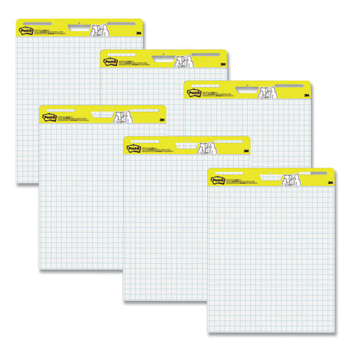 Image of Post-it® Easel Pads Super Sticky 560 VAD 6PK Vertical-Orientation Self-Stick Easel Pads, Quadrille Rule (1 sq/in), (30) White 25 x 30 Sheets, 6/Pack