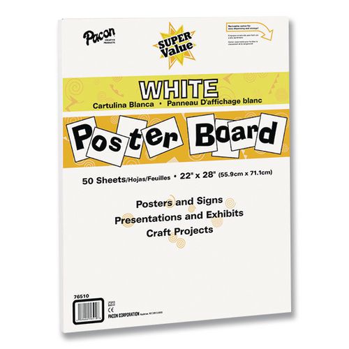 Image of PaconÂ® Super Value Posterboard, 22 X 28, White, 50/carton