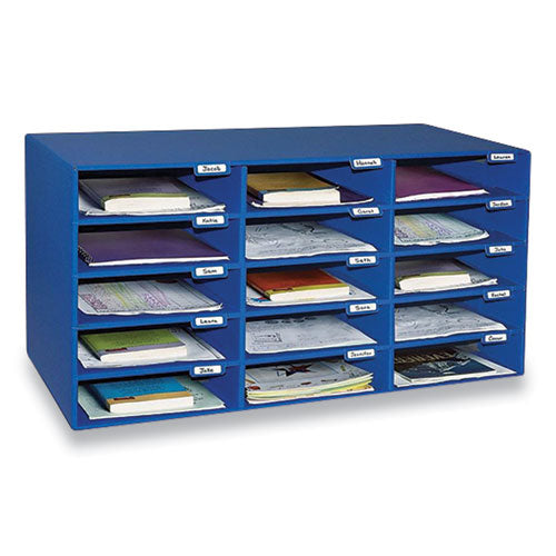 Image of Pacon® P001308 Classroom Keepers Corrugated Mailbox, 31.5 X 12.88 X 16.38, Blue