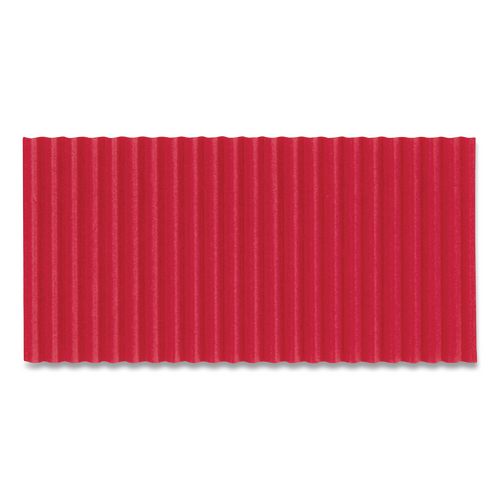 Image of PaconÂ® Corobuff Corrugated Paper Roll, 48" X 25 Ft, Flame Red