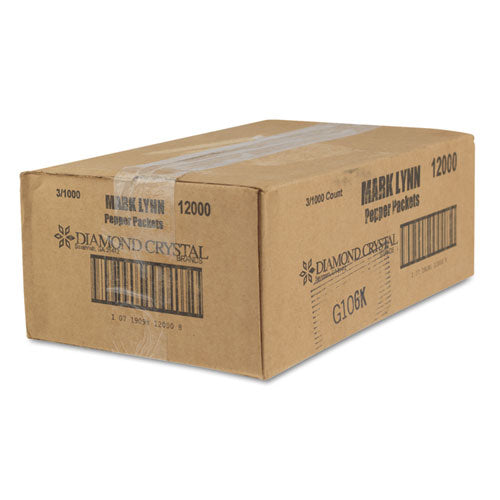 Image of Diamond Crystal SUG09288 Pepper Packets, 0.1 Grams, 3,000/carton
