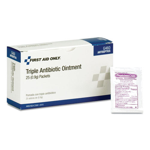 Image of First Aid Only G460 Triple Antibiotic Ointment, 0.03 Oz Packet, 25/box