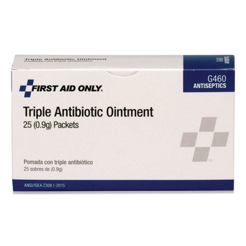 Image of First Aid Only G460 Triple Antibiotic Ointment, 0.03 Oz Packet, 25/box