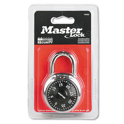 Image of Master Lock® 1500D Combination Lock, Stainless Steel, 1.87" Wide, Silver