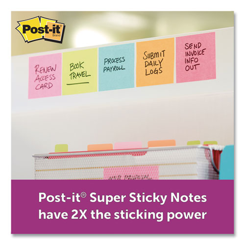 Image of Post-it® Notes Super Sticky 622-8SSMIA Pads in Supernova Neon Collection Colors, 2" x 2", 90 Sheets/Pad, 8 Pads/Pack