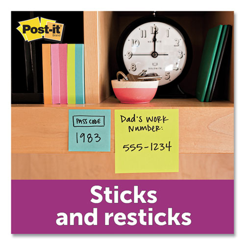 Image of Post-it® Notes Super Sticky 622-8SSMIA Pads in Supernova Neon Collection Colors, 2" x 2", 90 Sheets/Pad, 8 Pads/Pack