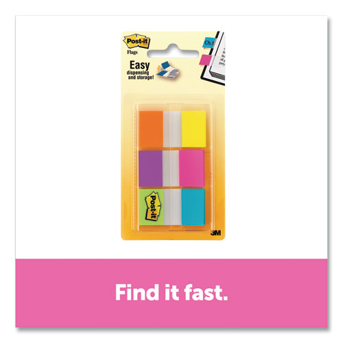 Image of Post-it® Flags 680-EG-ALT Page Flags In Portable Dispenser, Assorted Brights, 60 Flags/pack
