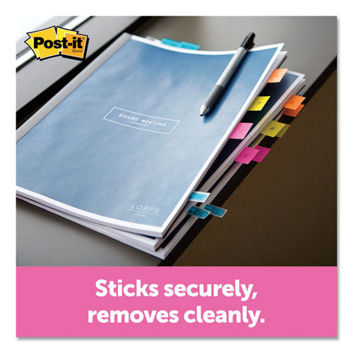 Image of Post-it® Flags 680-HVRD Page Flags in Desk Grip Dispenser, 1 x 1.75, Red, 200/Dispenser