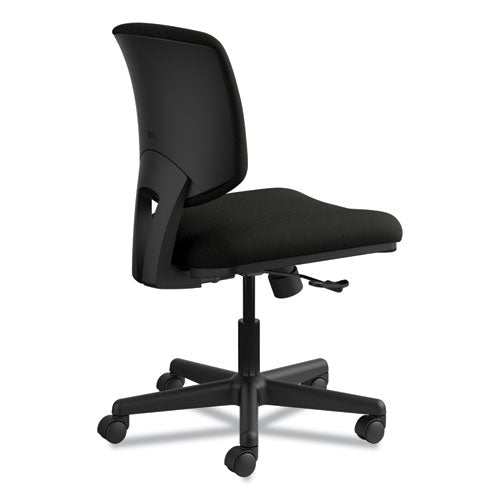 Image of HONÂ® Volt Series Leather Task Chair, Supports Up To 250 Lb, 18" To 22.25" Seat Height, Black