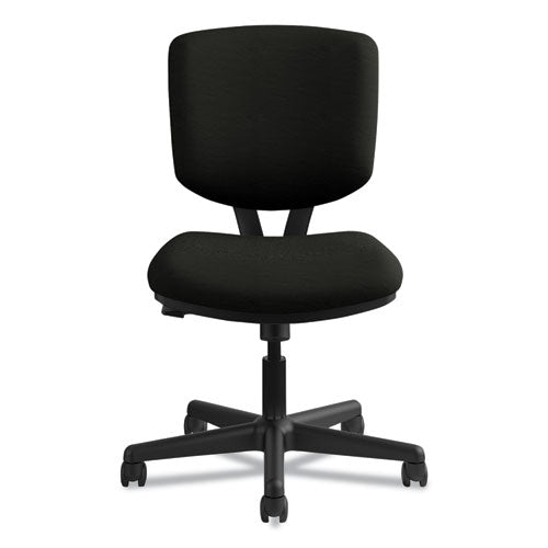 Image of HON® H5703.SB11.T Volt Series Leather Task Chair With Synchro-Tilt, Supports Up To 250 Lb, 18" To 22.25" Seat Height, Black