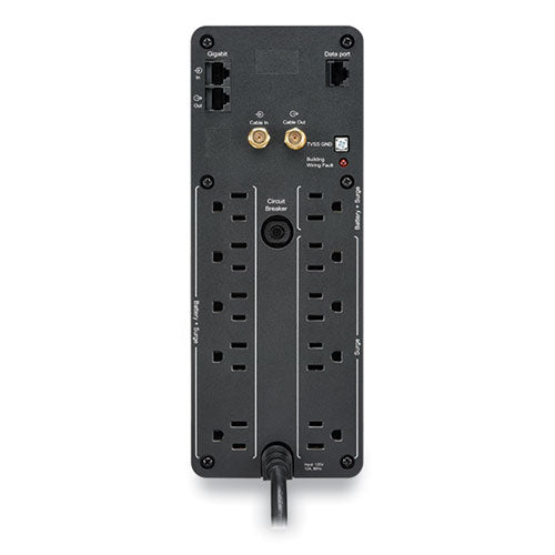 Image of APC® BN1500M2 BN1500M2 Back-UPS PRO BN Series Battery Backup System, 10 Outlets, 1,500 VA, 1,080 J