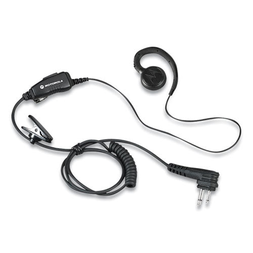 Image of Motorola® HKLN4604 Swivel Monaural Over The Ear Earpiece with In-Line Microphone and Push-To-Talk, Black