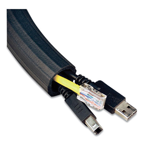 Image of UT Wire® UTW-FCW12-BK Flexi Cable Wrap, 0.5" To 1" X 12 Ft, Black