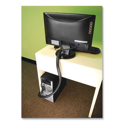 Image of UT Wire® UTW-FCW12-BK Flexi Cable Wrap, 0.5" To 1" X 12 Ft, Black