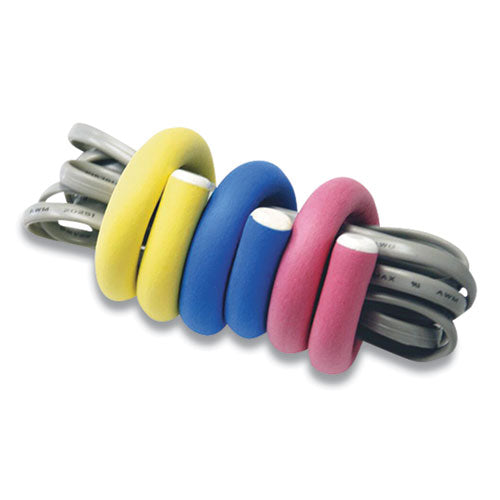 Image of UT Wire® UTW-FT12-03 Flexi Ties Cushioned Cable Ties, 0.4" X 5", Assorted Colors, 8/pack