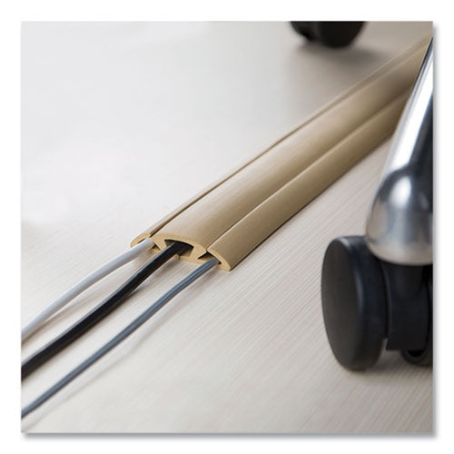 Image of UT Wire® UTW-CP501-BG Cord Protector and Concealer, 2.6" x 5 ft, Beige