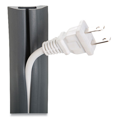 Image of UT WireÂ® Compact Cord Protector And Concealer, 1.6" X 5 Ft, Gray